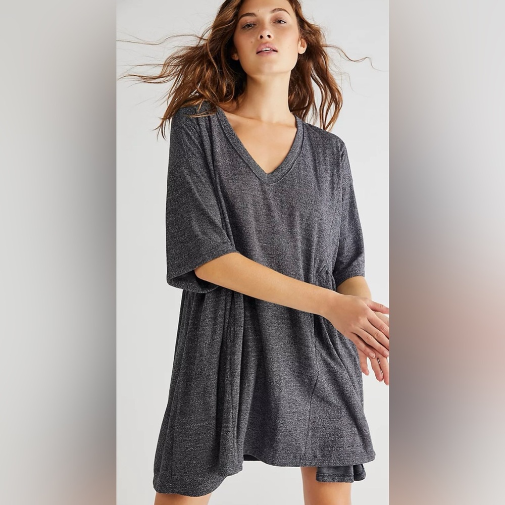 Free People Beach Free-Est - Stone Harbor Mini  Charcoal Grey NWOT Size M